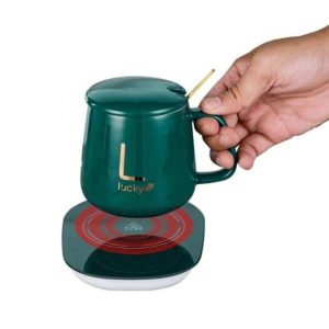 ماگ حرارتی لاکی مدل Temperature Cup به همراه صفحه گرم کن برقی