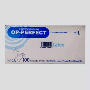 دستکش لاتکس مدل OP-PERFECT بسته 100 عددی سایز لارج