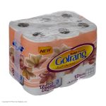 دستمال توالت گلرنگ کد 01 بسته 12 عددی