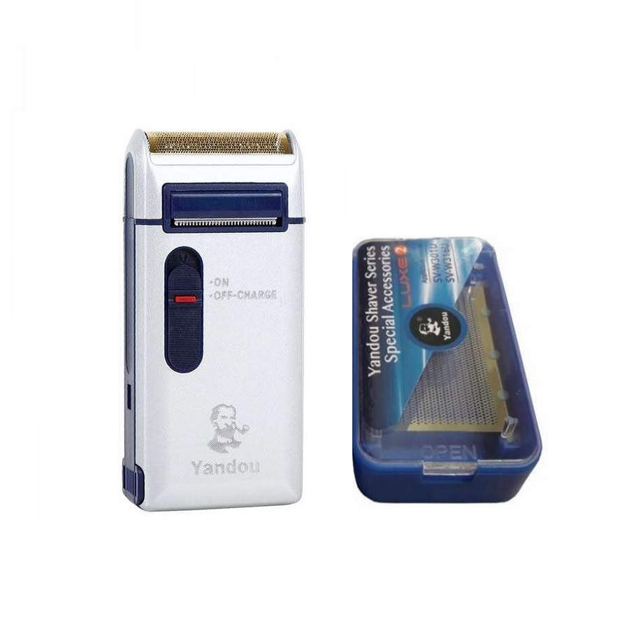 ماشین اصلاح موی صورت یاندو مدل Sv-w301u، اصلاح به صورت صفر زن، منبع انرژی باتری، تکنولوژی اصلاح به صورت برش مستقیم، به همراه توری یدک، دوشاخه تبدیل و برس تمیز کننده، جنس تیغه از استیل ضد زنگ