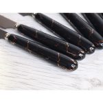 ست کارد و چنگال میوه خوری 12 پارچه طرح سنگ