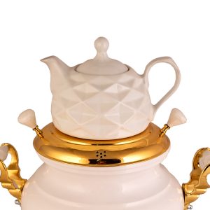 سماور گازی مدل a2 عدسی سفیدمات گنجایش 4 لیتر