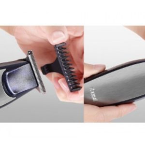 ماشین اصلاح موی سر و صورت تریمر کیمی مدل KM-5021، با قابلیت کارکرد باسیم و بی سیم، دارای سری قابل شست‌وشو، منبع انرژی باتری قابل شارژ، اندازه اصلاح 0.5 تا 2.5 میلی‌متر، جنس تیغه استیل ضد زنگ، مدت زمان شارژ 480 دقیقه و مدت زمان استفاده پس از شارژ 60 دقیقه