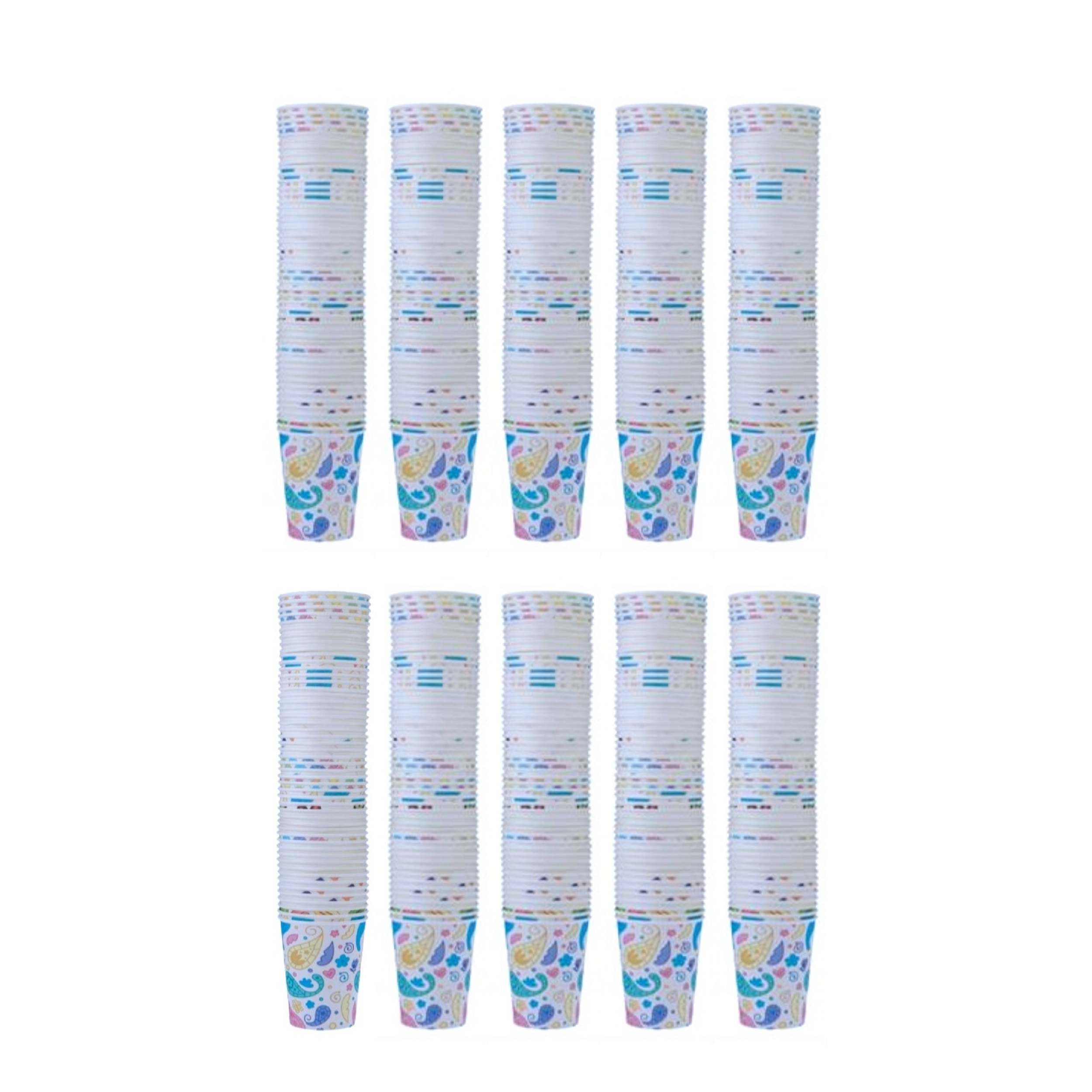 لیوان یکبار مصرف مدل کاغذی V 220 بسته 500 عددی