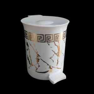 سطل زباله پدالی مدل ماربل طرح گلد