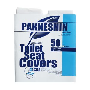 روکش یکبار مصرف توالت فرنگی پاکنشین مدل pk50 بسته 50 عددی