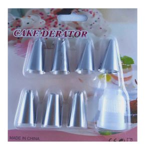 ماسوره و سرماسوره شیرینی پزی مدل Derator مجموعه 8 عددی