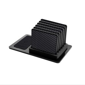 زیر لیوانی ماهوت مدل Carbon-Fiber بسته 6 عددی