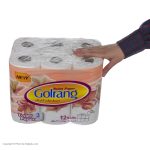 دستمال توالت گلرنگ کد 01 بسته 12 عددی