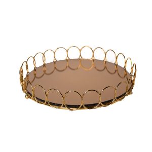 سینی مدل آینه ای المپیک گرد کد 5365