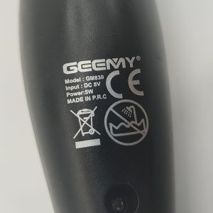 ماشین اصلاح موی صورت جیمی مدل GM830، اصلاح به صورت صفر زن، خط زن، قابلیت تنظیم سرعت، منبع انرژی با برق، تکنولوژی اصلاح به صورت برش مستقیم، اندازه اصلاح 0.1 میلی‌متر، به‌همراه روغن، برس تمیزکننده