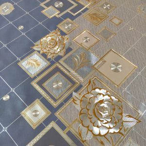 سفره 20 نفره مدل لایت پشت نخی طلاکوب