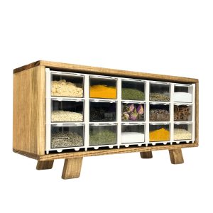 جای ادویه مدل چوبی کشویی کد JA02
