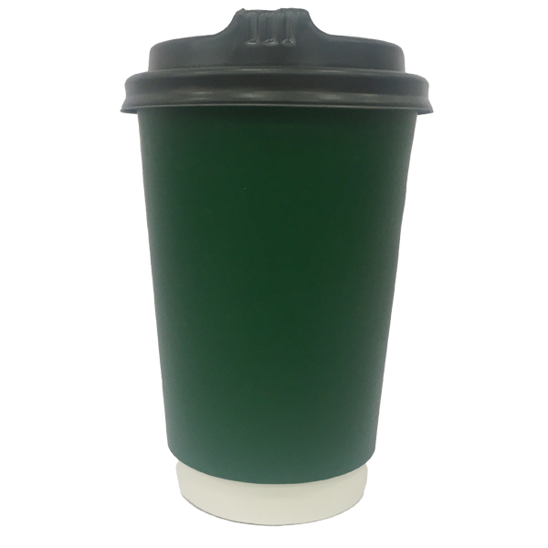 لیوان یکبار مصرف مدل کاغذی سه جداره دربدار حجم 360 سی سی بسته 300 عددی