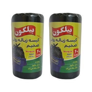 کیسه زباله پیلگون مدل رولی بسیار ضخیم مجموعه 2 عددی