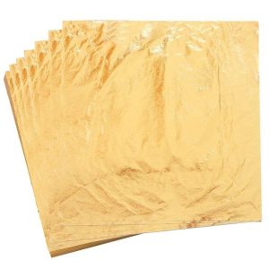 ابزار تزیین کیک مدل ورق طلا مجموعه 5 عددی