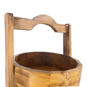 سبد سیب زمینی و پیاز مدل 2 طبقه چوبی گرد کد JP02