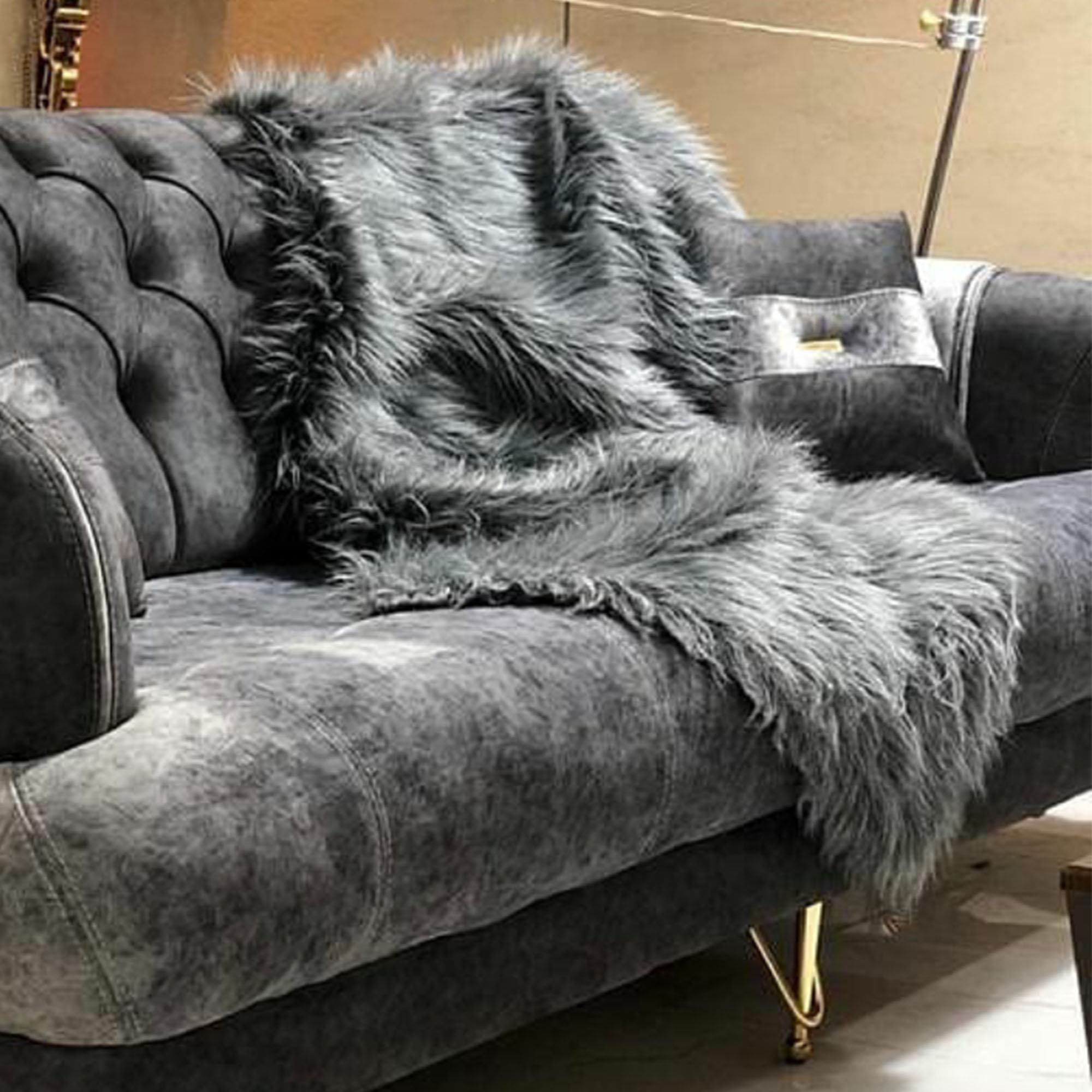شال مبل مدل خز سایز 180x100 سانتی متر شال مبل مدل خز سایز 180x100 سانتی متر