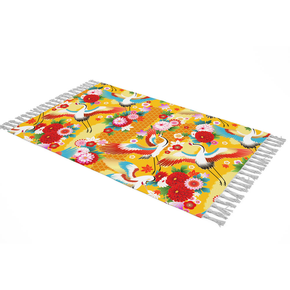 شال مبل طرح درنای رویایی کد F2SH1008 سایز100x180 سانتی متر شال مبل طرح درنای رویایی کد F2SH1008 سایز100x180 سانتی متر