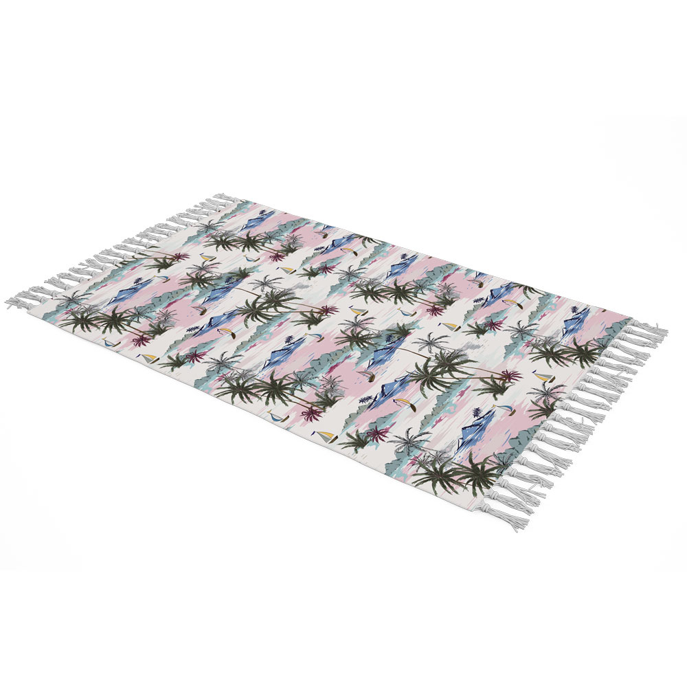 شال مبل طرح هاوایی سان سِت کد H2SH1001 سایز 100x180 سانتی متر شال مبل طرح هاوایی سان سِت کد H2SH1001 سایز 100x180 سانتی متر